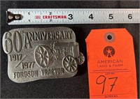 60th Anniversary Fordson Tractor Belt Buckle