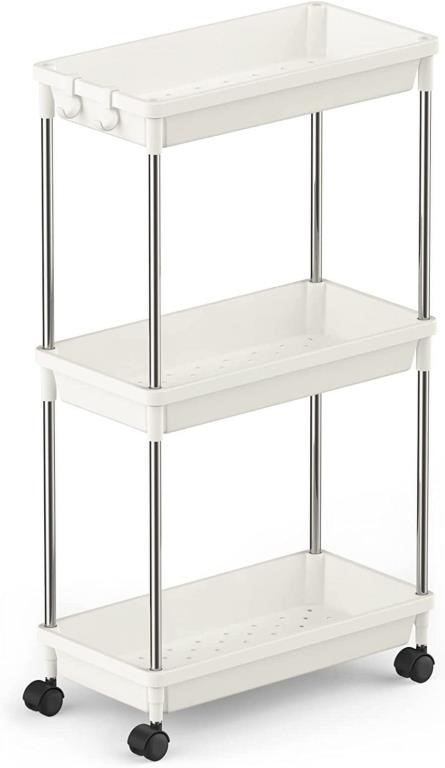 WF5258  Lifewit 3 Tier Rolling Cart White