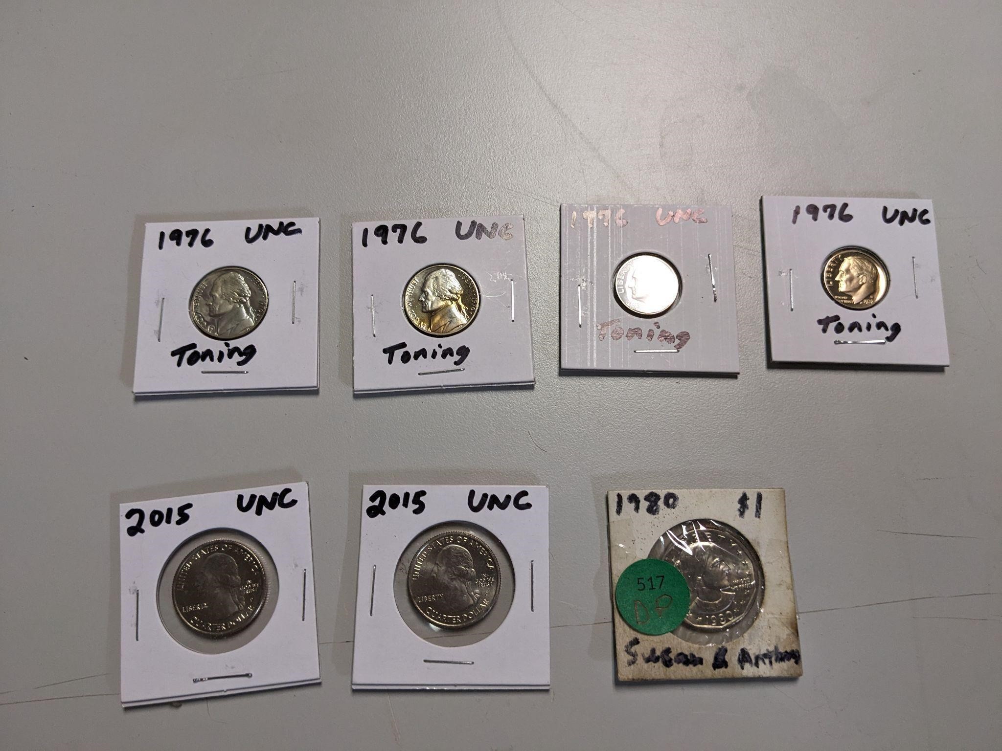 7 Uncirculated US Coins