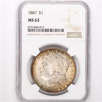 1887 Morgan Dollar NGC MS63