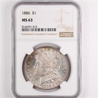 1886 Morgan Dollar NGC MS63