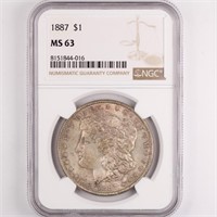 1887 Morgan Dollar NGC MS63