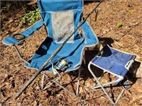 Fishing Rod & Reel R2f And 2 Chairs