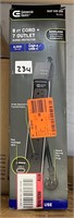 8ft Cord + 7 Outlet Surge Protector, Black