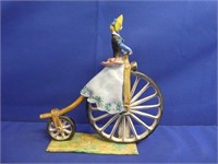 Penny Farthing Porcelain Woman Figurine