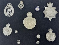 Mixed Lot Of 11 British Police Badges & Buttons
