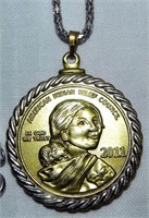 Limited Ed. 2011 Sacajawea Coin Necklace