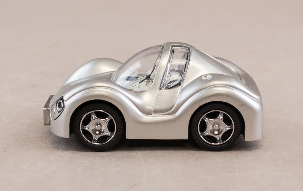 Silver-colored Mini Car Quartz Alarm