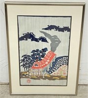 Japanese Framed Painting on Silk