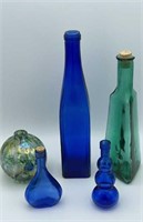 Art glass bottles lot