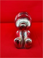 Vintage Silver Plated Snoopy Coin Bank