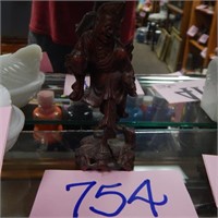 CARVED WOODEN FIGURINE 5 IN