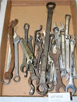 FLAT BOX OF ASSORTED WRENCHES
