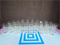 Large lot of drinking glasses