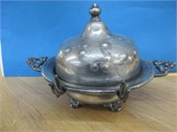 Vintage Tauton Silver plate ButterDish w/ Lid