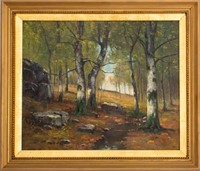 Max Weyl Forest Trail Oil on Canvas, 1899