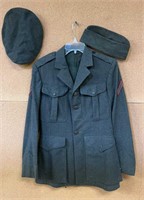 +WWII Marine Wool Jacket with Corporal Chevrons