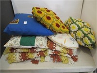 Crocheted & Quilted Throw Pillow & Afghan