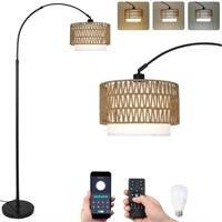 Arc Floor Lamp with Remote, Modern LED Floor Lamp