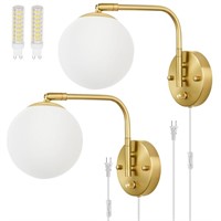 Dimmable Wall Sconces Plug in, Swing Arm Wall Ligh