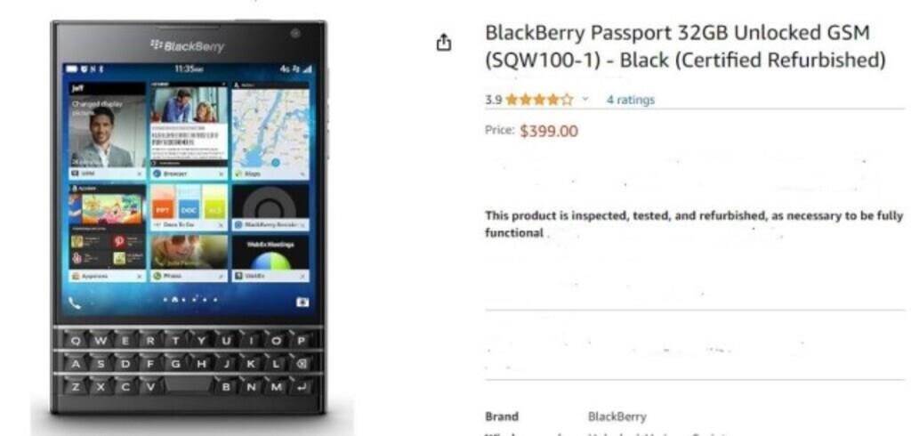 Police Auction: Blackberry Passport