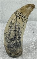 Scrimshaw Style Whales Tooth