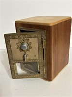 Old post office wooden box with combo