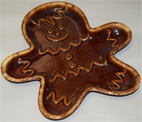 Vtg Hull USA Pottery Gingerbread Man Cookie Plate
