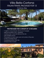 Villa Bella Cortona Italian Travel Package for