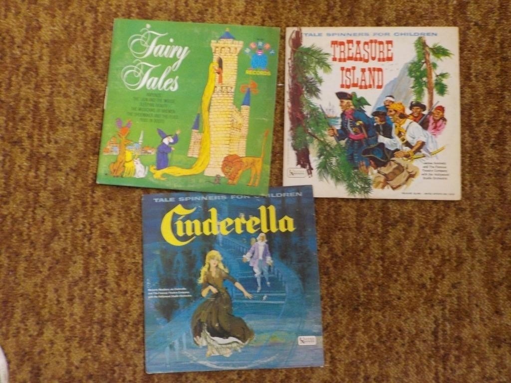 3 Children's record story books Cinderella, Fiary