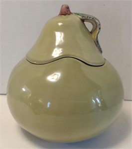Harry & David Ceramic Pear Cookie Jar, 8.5"