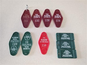 10 Vintage Casino Hotel Key Room Tags