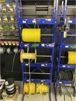 rope rack with 4 spools yellow rope