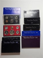 Var. Years 1971-1984 Proof Sets (10)