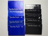 Var. Years 1968-1978 Proof Sets (10 )