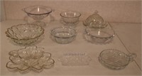 Lot of 9 Pcs Assorted Glassware