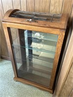 Lighted oak display case