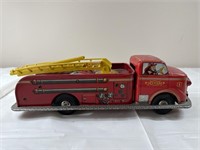 Vintage tin fire truck toy