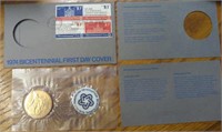 1974 bicentennial first aid cover with medal