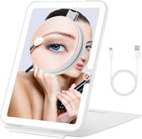 LUKYMIRO Rechargeable Makeup Mirror  10X Mag