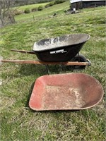True temper wheelbarrow and wheelbarrow bucket