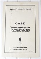 Case Break Away Plow Operating Manual