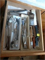Flatware, serving spoons, knives including