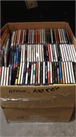 Large box lot of about 200 music CDs two layers