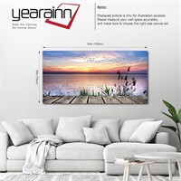 Canvas Wall Art Lake Dock Sunset Scenery 30 x 60