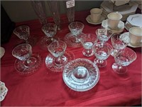 Crystal Dessert stemware/plates