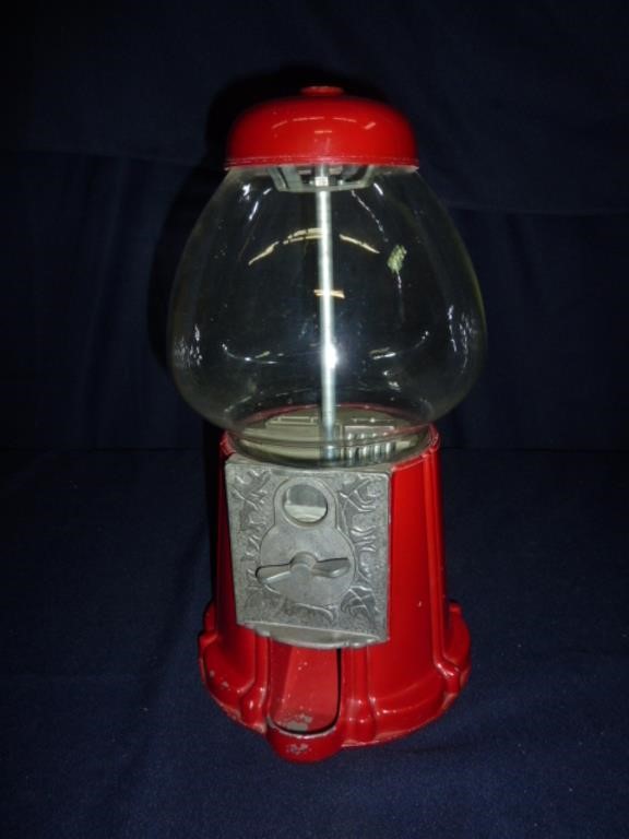 VINTAGE GUM BALL MACHINE DISPENSER