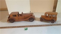 Wooden and cast iron cars
