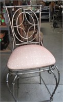 WROUGHT IRON BAR STOOL PAIR. SEAT IS 30" H. VERY