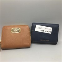 Two Michael Kohrs Wallets - Brown and Black Leathe